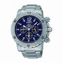 Seiko Solar Chronograph Blue Dial Stainless Steel Men's Watch SSC221P1