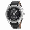 Seiko Solar Chronograph Grey Dial Black Leather Men's Watch SSC211P2