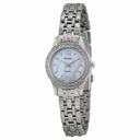 Seiko Solar Mother Of Pearl Dial Stainless Steel Ladies Watch SUP125