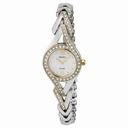 Seiko Solar Mother Of Pearl Dial Two-Tone Stainless Steel Ladies Watch SUP174