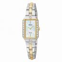 Seiko Solar Mother of Pearl Dial Two-tone Ladies Watch SUP234
