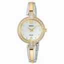 Seiko Solar Mother of Pearl Dial Two-tone Ladies Watch SUP288