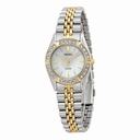 Seiko Solar Mother of Pearl Dial Two-tone Stainless Steel Ladies Watch SUP094