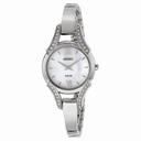 Seiko Solar Mother of Pearl Stainless Steel Ladies Watch SUP213