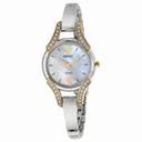 Seiko Solar Mother of Pearl Stainless Steel Ladies Watch SUP214