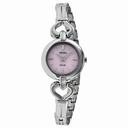 Seiko Solar Pink Dial Heart-Shaped Lugs Stainless Steel Ladies Watch SUP135