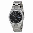Seiko Solar Quartz Black Dial Men's Watch SNE039