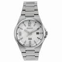 Seiko Solar Quartz Silver Dial Stainless Steel Men's Watch SNE209