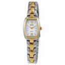 Seiko Solar Quartz Two-tone Tonneau Ladies Watch SUP070