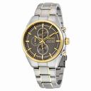 Seiko Solar Titanium Grey Chronograph Dial Two-tone Men's Watch SSC392