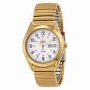 Seiko Solar White Dial Gold-tone Men's Watch SNE064