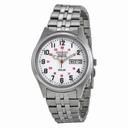 Seiko Solar White Dial Men's Watch SNE045