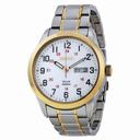 Seiko Solar White Dial Two-tone Men's Watch SNE370
