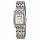 Seiko White Dial Two Tone Steel Solar Ladies Watch SUP079