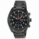 Seiko Sports Black Stainless Steel Chronograph Men's Watch SNN237