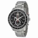 Seiko Sportura Chronograph Black Dial Stainless Steel Men's Watch SPC137