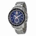 Seiko Sportura Chronograph Blue Dial Stainless Steel Men's Watch SPC135