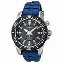 Seiko Sportura Divers Black Dial Blue Rubber Men's Watch SKA563