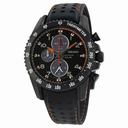 Seiko Sportura Solar Chronograph Black Dial Black Leather Strap Men's Watch SSC273