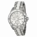 Seiko Sportura White Dial Stainless Steel and White Ceramic Ladies Watch SNDX95