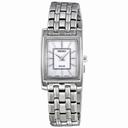 Seiko Stainless Steel White Dial Solar Power Ladies Watch SUP077