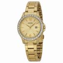 Seiko Tactically Champagne Dial Gold-tone Ladies Watch SXDF82