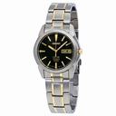 Seiko Two-tone Titanium Black Dial Men's Watch SGG735