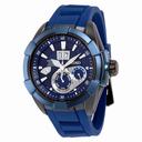 Seiko Velatura Kinetic Perpetual Blue Dial Blue Rubber Strap Men's Watch SNP121