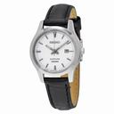 Seiko White Dial Black Leather Ladies Watch SXDG65