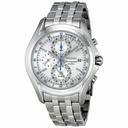 Seiko White Dial Chronograph Tachymeter Men's Watch SNAE81