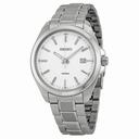 Seiko White Dial Stainless Steel Men's Watch SUR057
