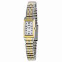 Seiko White Dial Two-tone Expansion Ladies Watch SUP242