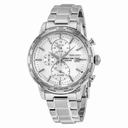 Seiko World Time GMT Chronograph Silver Dial Stainless Steel Men's Watch SPL047