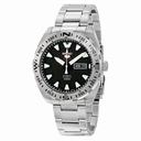 Seikoo 5 Sports Black Dial Stainless Steel Men's Watch SRP739