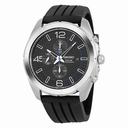 Seko Solar Chronograph Black Dial Black Rubber Men's Watch SSC213P2