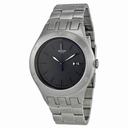 Open Box - Swatch Black Dial Stainless Steel Men's Watch YTS410G