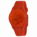 Swatch Abricotier Orange Transparent Dial Translucent Orange Silicone Unisex Watch GO114