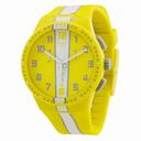 Swatch Amorgos Chronograph Yellow and White Dial Yellow Silicone Strap Unisex Watch SUSJ100