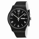 Swatch Backup Black Dial Black Silicone Unisex Watch SUOB715