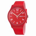 Swatch Backup Red Red Dial Red Silicone Rubber Men's Watch SUOR705