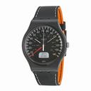 Swatch Brake Black Dial Black and Orange Silicone Unisex Watch SUOB117