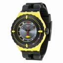 Swatch Bumble Dive Quartz Brey Dial Black Silicone Strap Unisex Watch SUUJ100