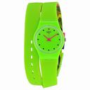 Swatch Camovert Green Dial Green Silicone Ladies Watch LG128