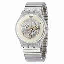 Swatch Cleared Up Transparent Dial Stainless Steel Watch SUOK105FA