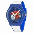 Swatch Clownfish Blue Red Transparent Dial Men's Quartz Watch