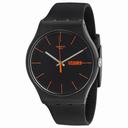 Swatch Dark Rebel Black Silicone Unisex Watch SUOB704