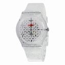 Swatch Eisblume Transparent Dial Transparent Plastic Ladies Watch GE243