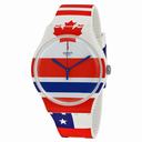 Swatch Flagtime Red White and Blue Dial Silicone Men's Quartz SUOW111