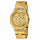 Swatch Full-Blooded Chronograph Dold Dial Gold-tone Ladies Watch SVCK4032G
