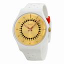 Swatch Generation 31 Gold Dial White Silicone Men's Watch SUOW400